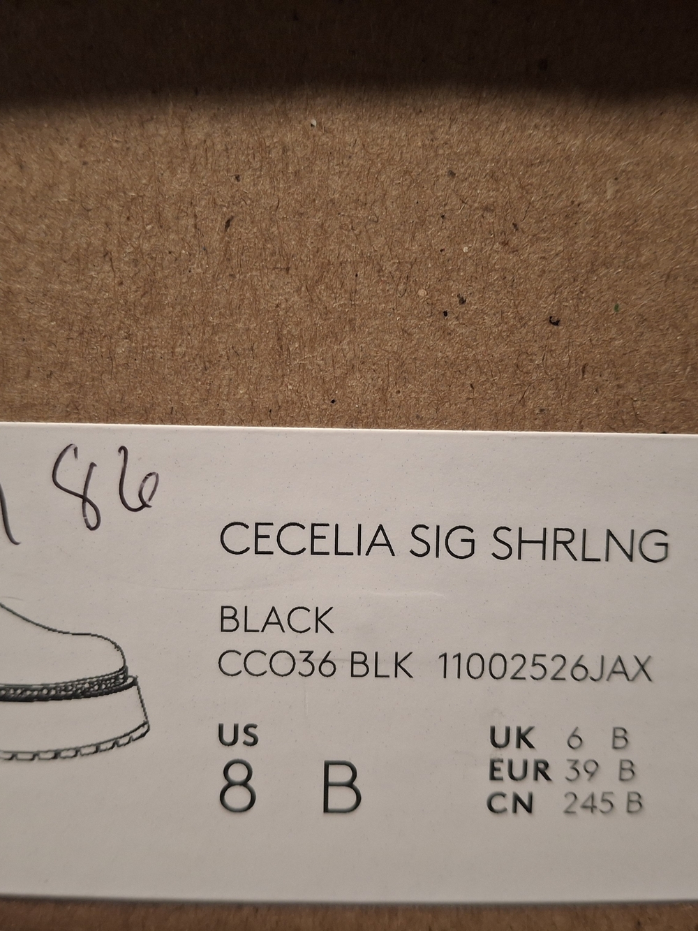 Coach Black Signature Suede Slip-On Slippers with Shearling Trim - Picture 6 of 6